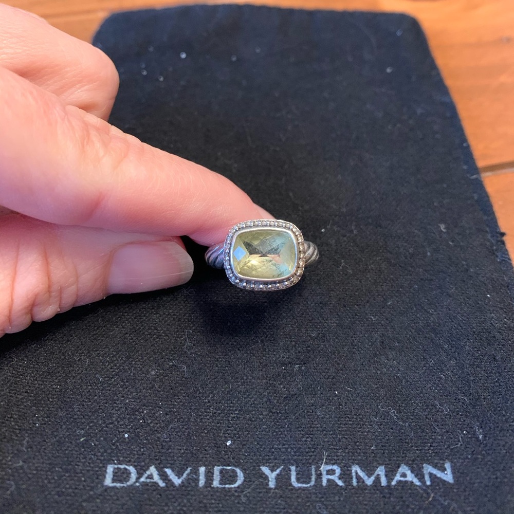David Yurman Noblesse Citrine Ring Size 6